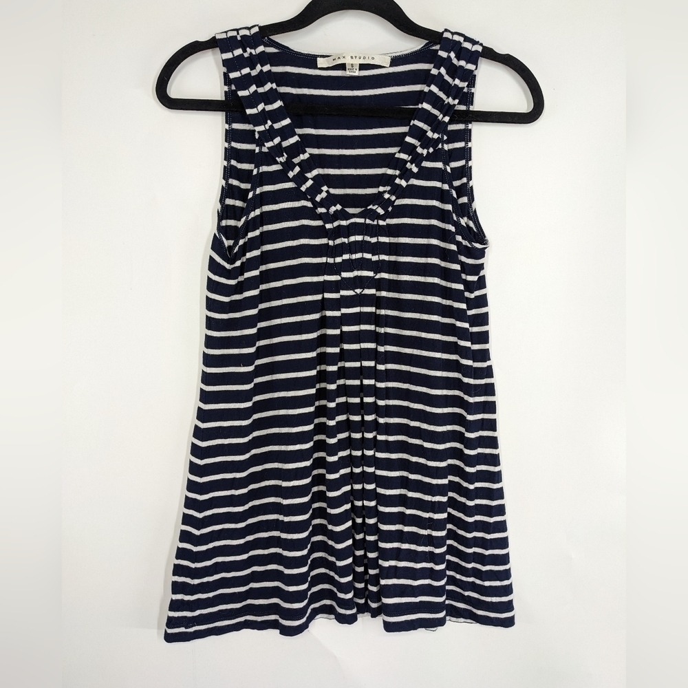 MAX STUDIO Striped Sleeveless Top